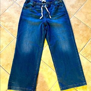 Lane Bryant Pull On Wide Leg Jeans sz 18